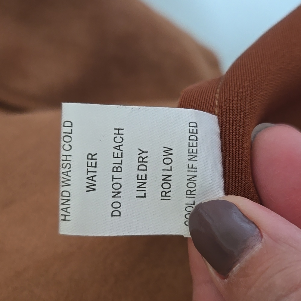 NWT HYFVE Faux Suede Cardigan Duster Jacket Size Large - Picture 7 of 7